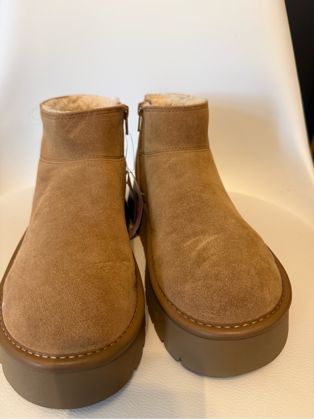 ☀️🌊 Wild Fable Missy Platform Women’s Suede Platform Ankle Boot in Chestnut NWT - Picture 5 of 8